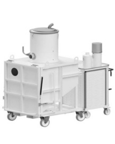 Aspibenne AB600 T75, construction en acier peint, mobiel sur roues