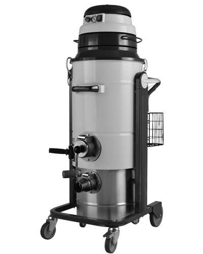 Aspirateur pour poussières et solides MAD 145 BL compact et mobile en acier peint ou AISI304 pour la version Atex