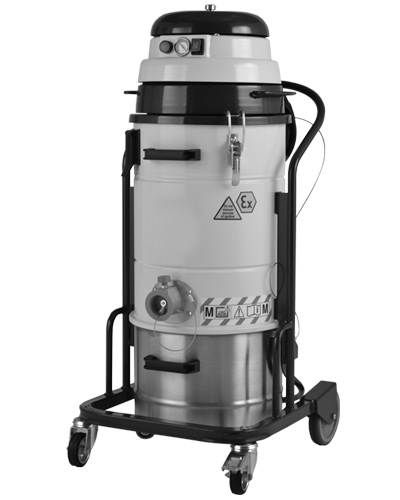Aspirateur compact et mobile en acier peint MAD 220 BL certifié Atex, moteur brushless