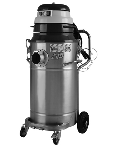 Aspirateur MAD 280 BL certifié Atex pour humide et sec, compact et mobile, construction en acier peint